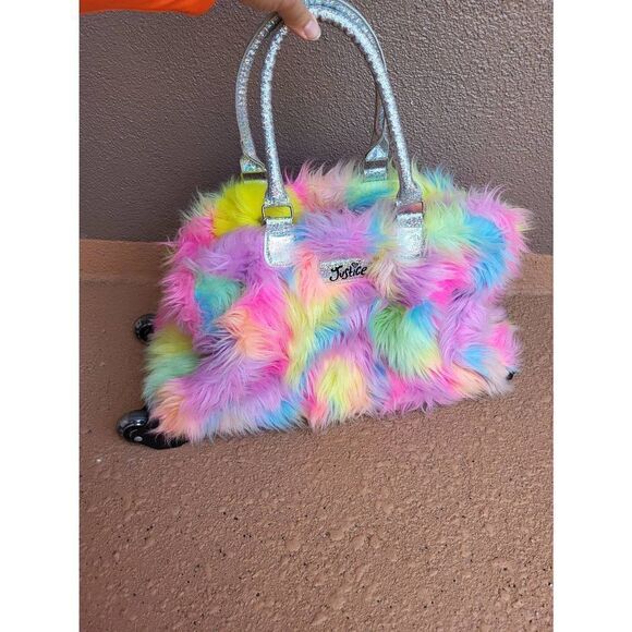 Rainbow wheeled carry on